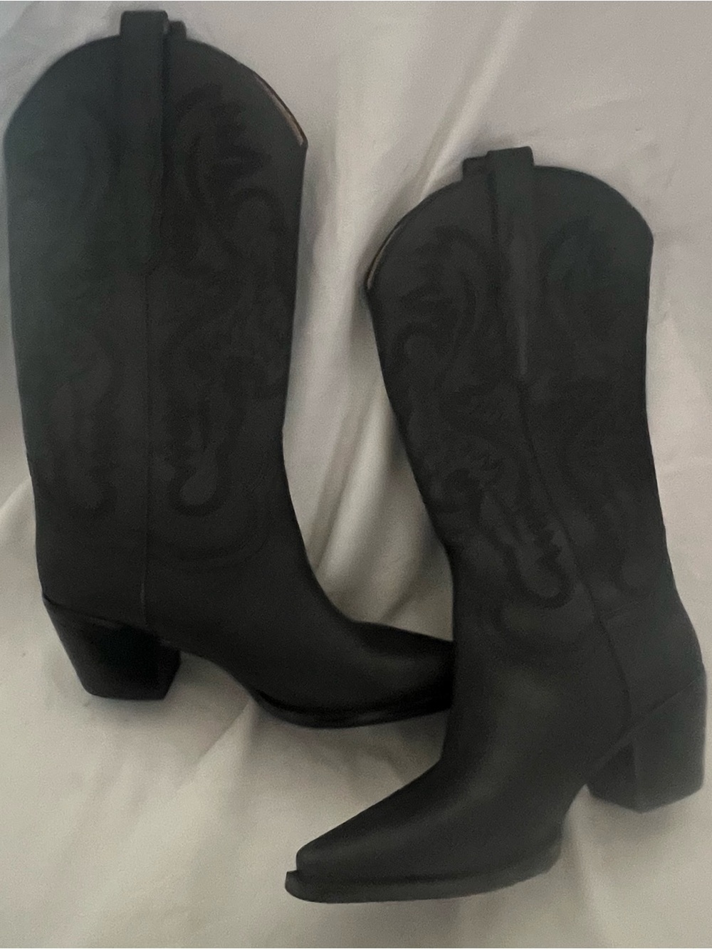 Jeffrey Campbell DAGGET BLACK WASHED WESTERN PULL ON BOOTS US8 $298 - Picture 6 of 11